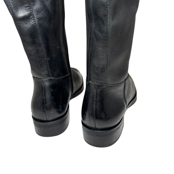 Jack Rogers Adaline Knee High Leather Riding Boot Black New Size 7.5 NEW $298 - Picture 6 of 9